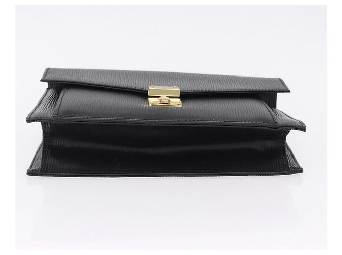 Clutch VALENTINO in pelle nera e oro Auth 191140 Nero D'oro - vista 6