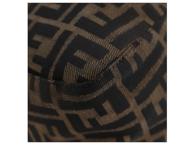 FENDI Zucca Canvas Mamma Baguette Schultertasche Braun Silber Auth 192730V - Ansicht 16