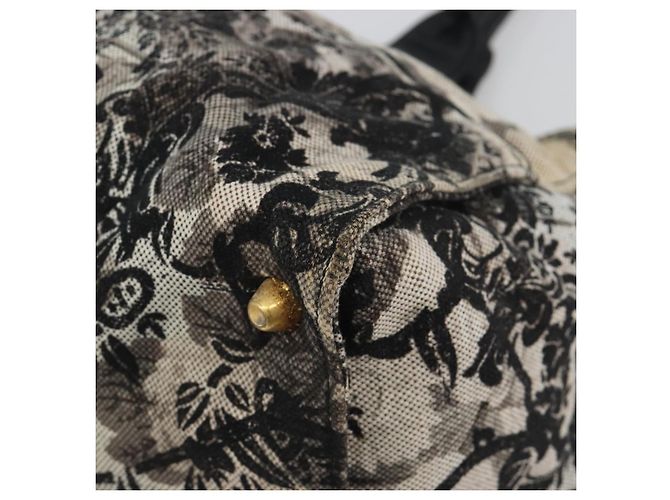 Borsa Tote Miu Miu in tela beige e oro Auth 193986 D'oro - vista 9