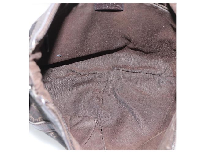 Borsa a Spalla GUCCI GG Canvas Outlet Marrone Argento 265691 Auth ep15359 - vista 11