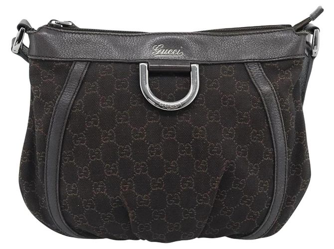 Borsa a Spalla GUCCI GG Canvas Outlet Marrone Argento 265691 Auth ep15359 - vista 13