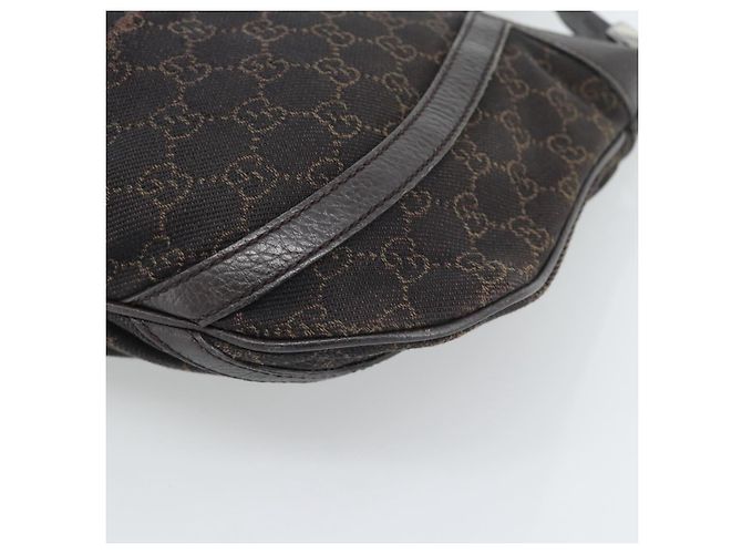 Borsa a Spalla GUCCI GG Canvas Outlet Marrone Argento 265691 Auth ep15359 - vista 15