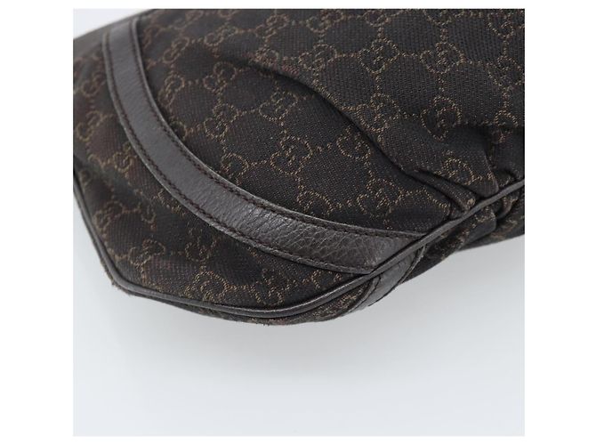 Borsa a Spalla GUCCI GG Canvas Outlet Marrone Argento 265691 Auth ep15359 - vista 16