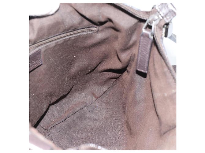 Borsa a Spalla GUCCI GG Canvas Outlet Marrone Argento 265691 Auth ep15359 - vista 18