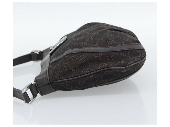 Borsa a Spalla GUCCI GG Canvas Outlet Marrone Argento 265691 Auth ep15359 - vista 3