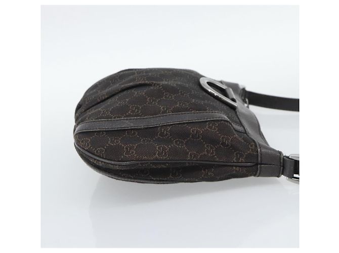Borsa a Spalla GUCCI GG Canvas Outlet Marrone Argento 265691 Auth ep15359 - vista 4