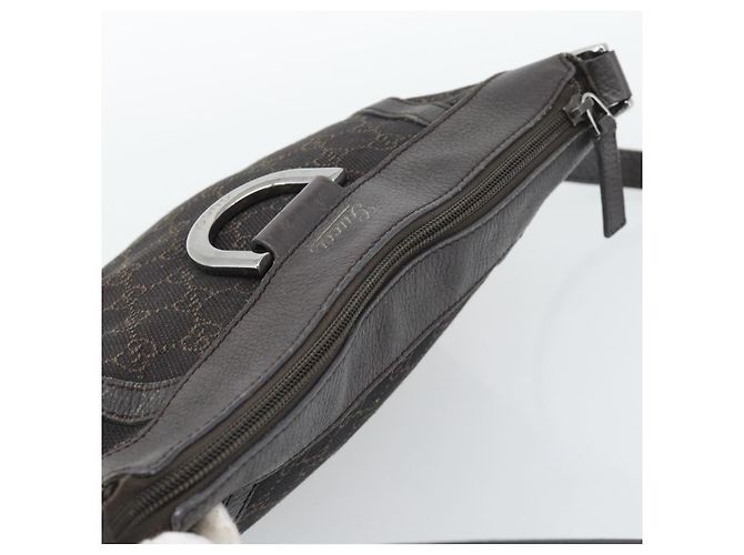 Borsa a Spalla GUCCI GG Canvas Outlet Marrone Argento 265691 Auth ep15359 - vista 6