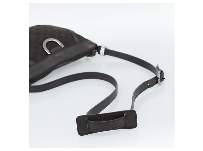 Borsa a Spalla GUCCI GG Canvas Outlet Marrone Argento 265691 Auth ep15359 - vista 7
