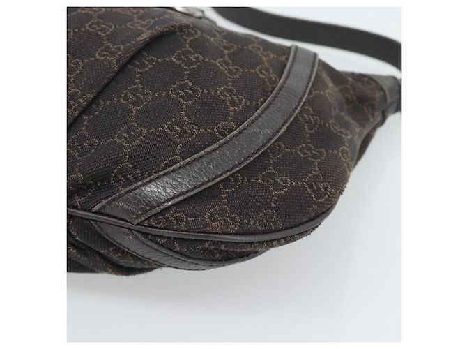 Borsa a Spalla GUCCI GG Canvas Outlet Marrone Argento 265691 Auth ep15359 - vista 9