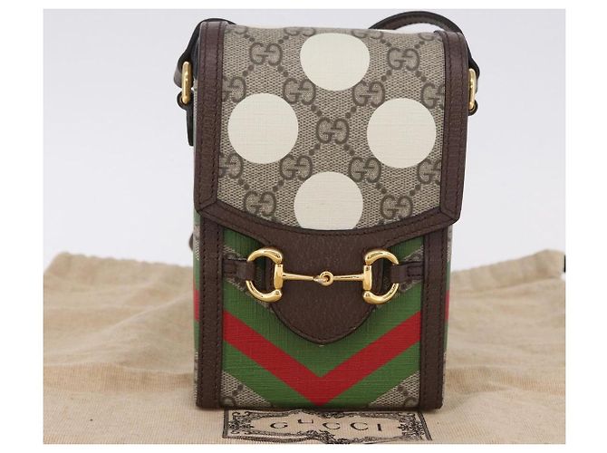 GUCCI GG Supreme Shoulder Bag PVC Beige Gold 625615 Auth 193018V Golden - view 12