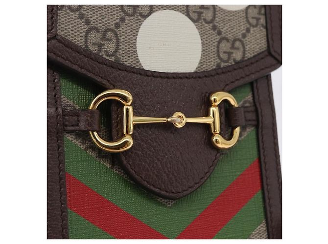 GUCCI GG Supreme Shoulder Bag PVC Beige Gold 625615 Auth 193018V Golden - view 17