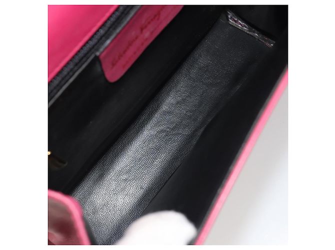 Sac à bandoulière Salvatore Ferragamo Vala en cuir rose or authentique 193072 - vue 11