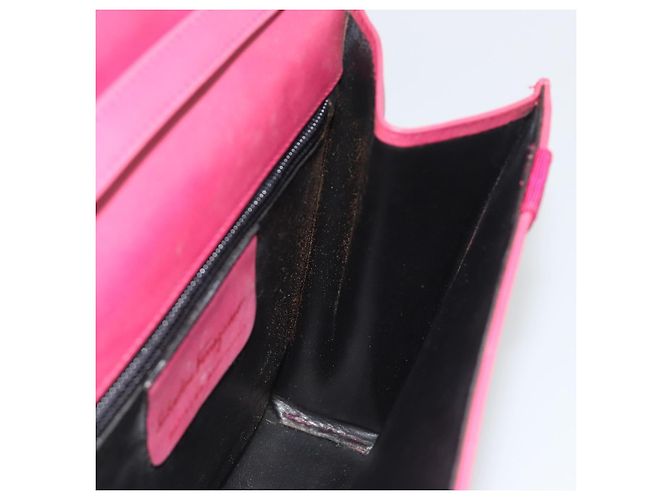 Sac à bandoulière Salvatore Ferragamo Vala en cuir rose or authentique 193072 - vue 18
