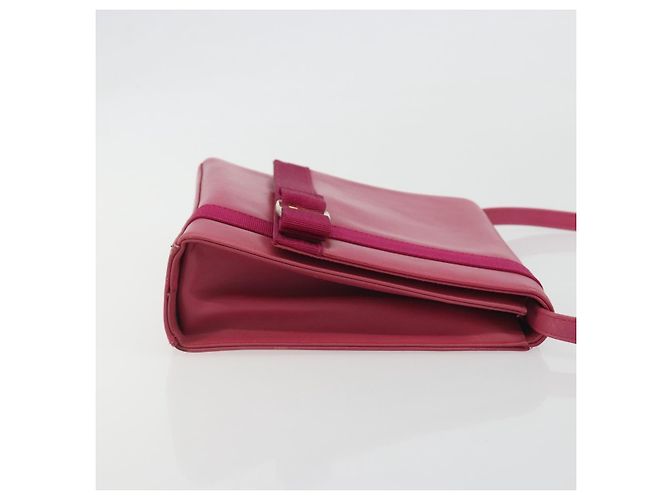 Sac à bandoulière Salvatore Ferragamo Vala en cuir rose or authentique 193072 - vue 3