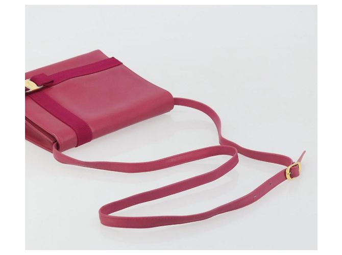 Sac à bandoulière Salvatore Ferragamo Vala en cuir rose or authentique 193072 - vue 7