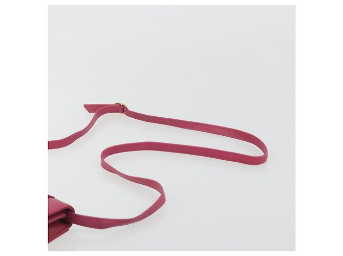 Sac à bandoulière Salvatore Ferragamo Vala en cuir rose or authentique 193072 - vue 8