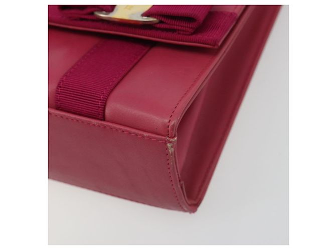 Sac à bandoulière Salvatore Ferragamo Vala en cuir rose or authentique 193072 - vue 9