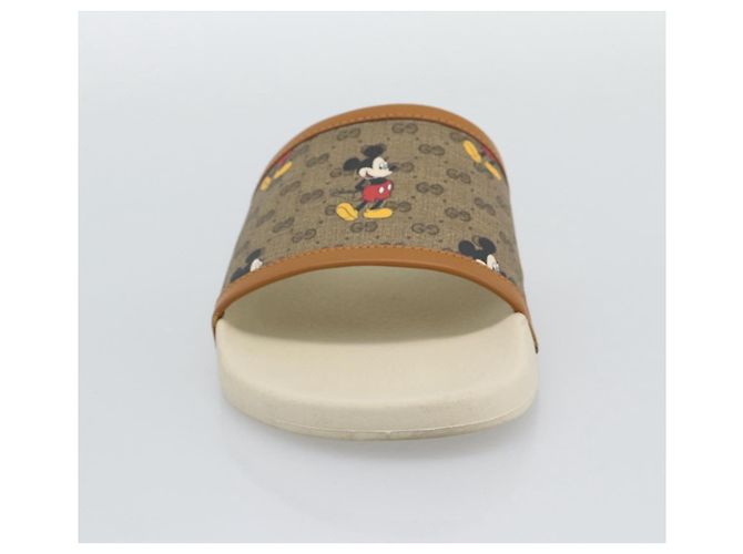 Sandali GUCCI Disney MicroGG in PVC e pelle Beige 603702 Auth ar14145M - vista 13
