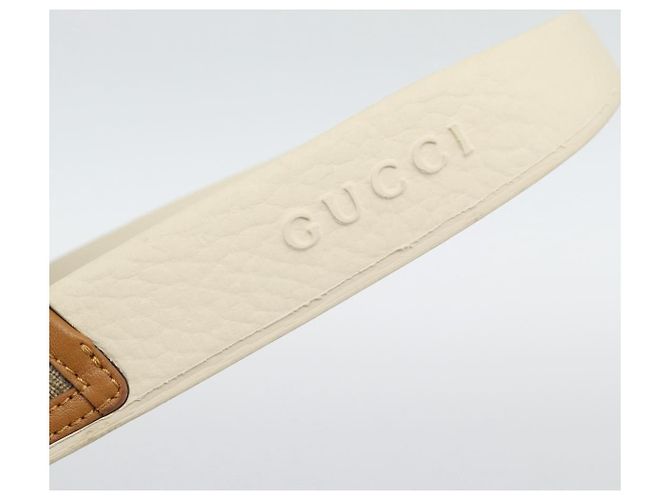 Sandali GUCCI Disney MicroGG in PVC e pelle Beige 603702 Auth ar14145M - vista 8
