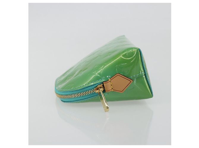 LOUIS VUITTON Monogram Vernis Pochette Cosmetic PM Blue M91747 Auth ar14136V - vista 4