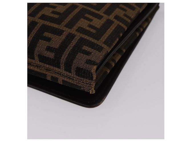 Borsa a Spalla FENDI Zucca Canvas Marrone Oro Auth 192615 D'oro - vista 16