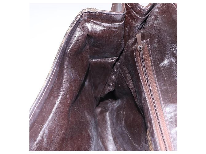 Borsa a Spalla FENDI Zucca Canvas Marrone Oro Auth 192615 D'oro - vista 17