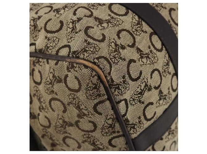 Céline CELINE C Sulky Boston Bag Canvas Beige Gold Tone Auth 192838 - Ansicht 14
