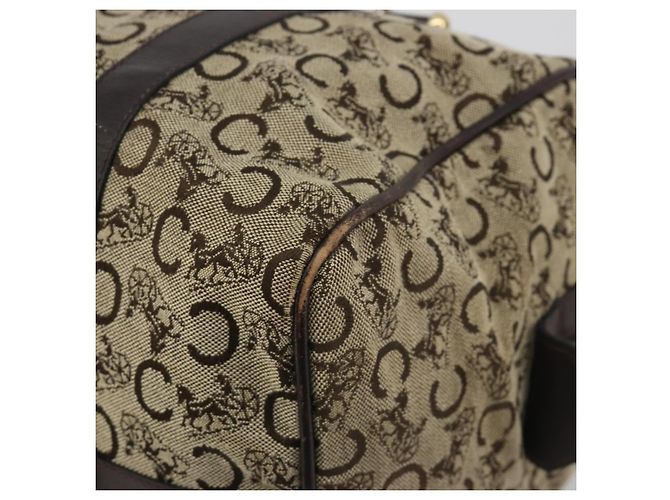 Céline CELINE C Sulky Boston Bag Canvas Beige Gold Tone Auth 192838 - Ansicht 15