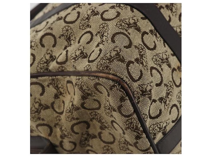 Céline CELINE C Sulky Boston Bag Canvas Beige Gold Tone Auth 192838 - Ansicht 16