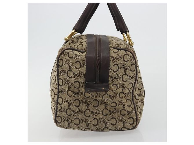 Céline CELINE C Sulky Boston Bag Canvas Beige Gold Tone Auth 192838 - Ansicht 4