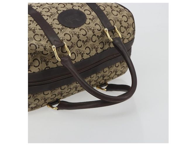 Céline CELINE C Sulky Boston Bag Canvas Beige Gold Tone Auth 192838 - Ansicht 7