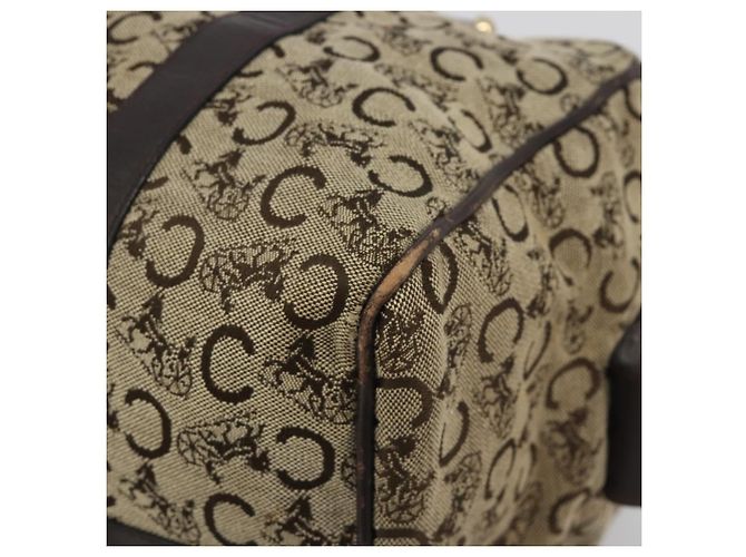Céline CELINE C Sulky Boston Bag Canvas Beige Gold Tone Auth 192838 - Ansicht 9