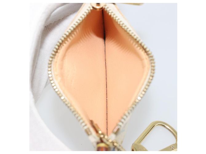LOUIS VUITTON Monogram Multicolor Pochette Cles Purse White M92655 Auth 194618 Bianco - vista 11
