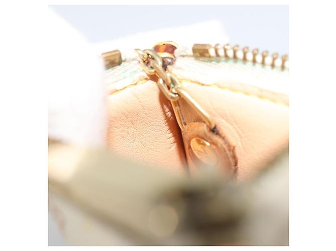 LOUIS VUITTON Monogram Multicolor Pochette Cles Purse White M92655 Auth 194618 Bianco - vista 12