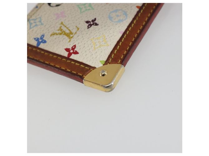 LOUIS VUITTON Monogram Multicolor Pochette Cles Purse White M92655 Auth 194618 Bianco - vista 14