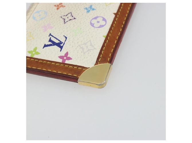 LOUIS VUITTON Monogram Multicolor Pochette Cles Purse White M92655 Auth 194618 Bianco - vista 16