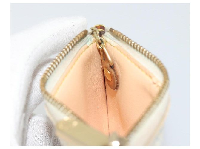 LOUIS VUITTON Monogram Multicolor Pochette Cles Purse White M92655 Auth 194618 Bianco - vista 18