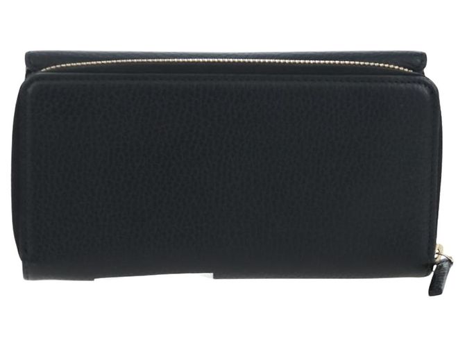 GUCCI Interlocking Round Long Wallet Leder Outlet Black 449397 Auth am12188V Schwarz - Ansicht 2