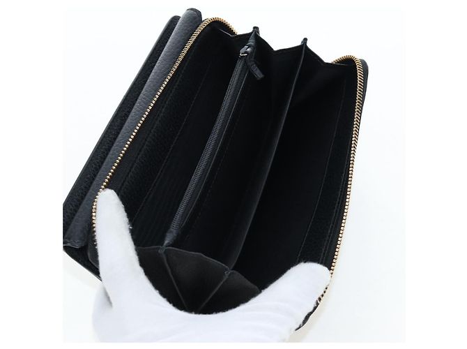 GUCCI Interlocking Round Long Wallet Leder Outlet Black 449397 Auth am12188V Schwarz - Ansicht 24