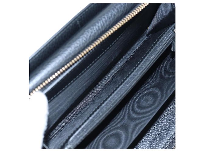 GUCCI Interlocking Round Long Wallet Leder Outlet Black 449397 Auth am12188V Schwarz - Ansicht 25
