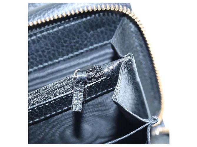 GUCCI Interlocking Round Long Wallet Leder Outlet Black 449397 Auth am12188V Schwarz - Ansicht 28