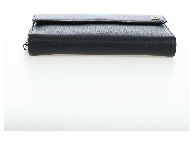 GUCCI Interlocking Round Long Wallet Leder Outlet Black 449397 Auth am12188V Schwarz - Ansicht 6