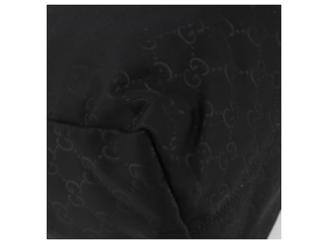 Borsa Tote GUCCI GG Canvas Nylon Nero Oro 282439 Auth ep15602 D'oro - vista 16