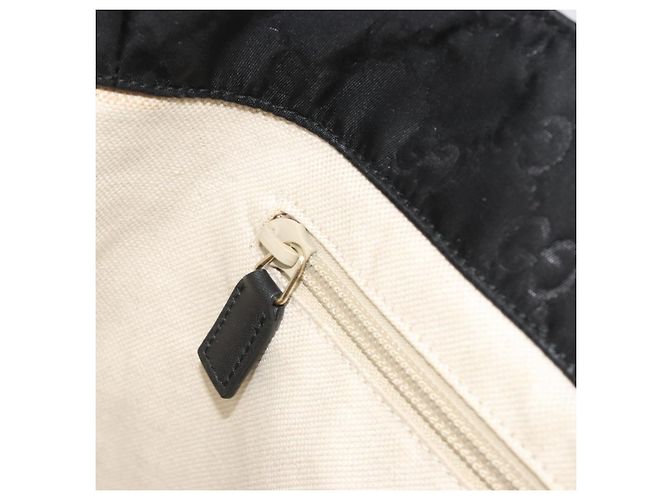 Borsa Tote GUCCI GG Canvas Nylon Nero Oro 282439 Auth ep15602 D'oro - vista 20