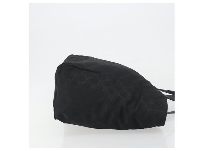 Borsa Tote GUCCI GG Canvas Nylon Nero Oro 282439 Auth ep15602 D'oro - vista 3