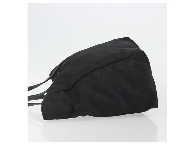 Borsa Tote GUCCI GG Canvas Nylon Nero Oro 282439 Auth ep15602 D'oro - vista 4