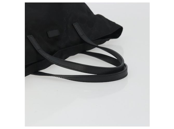 Borsa Tote GUCCI GG Canvas Nylon Nero Oro 282439 Auth ep15602 D'oro - vista 7