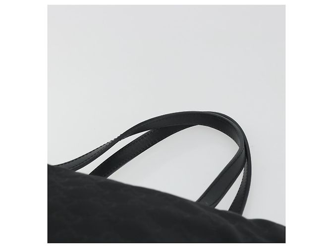Borsa Tote GUCCI GG Canvas Nylon Nero Oro 282439 Auth ep15602 D'oro - vista 8