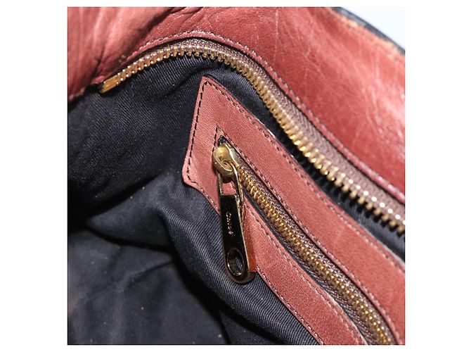 Chloé Borsa a Spalla Chloe Etel Pelle 2way Marrone Oro Auth hk3984 D'oro - vista 23