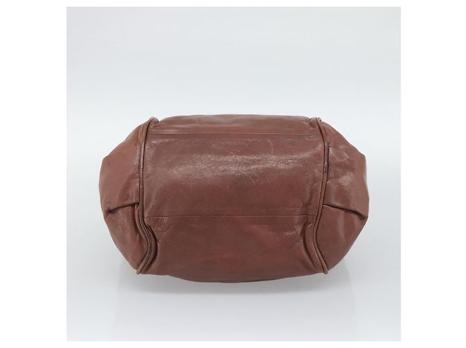 Chloé Borsa a Spalla Chloe Etel Pelle 2way Marrone Oro Auth hk3984 D'oro - vista 5